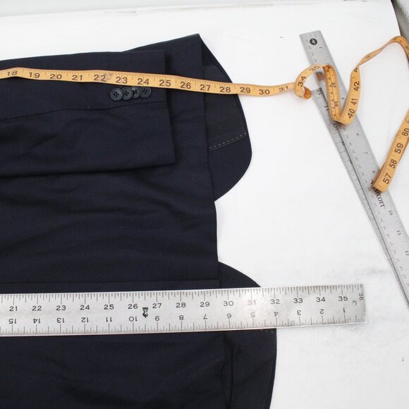 Banana Republic Reda Flexo Sport Coat Mens 42R Wool Blend Tailored Slim Fit navy - Picture 6 of 16